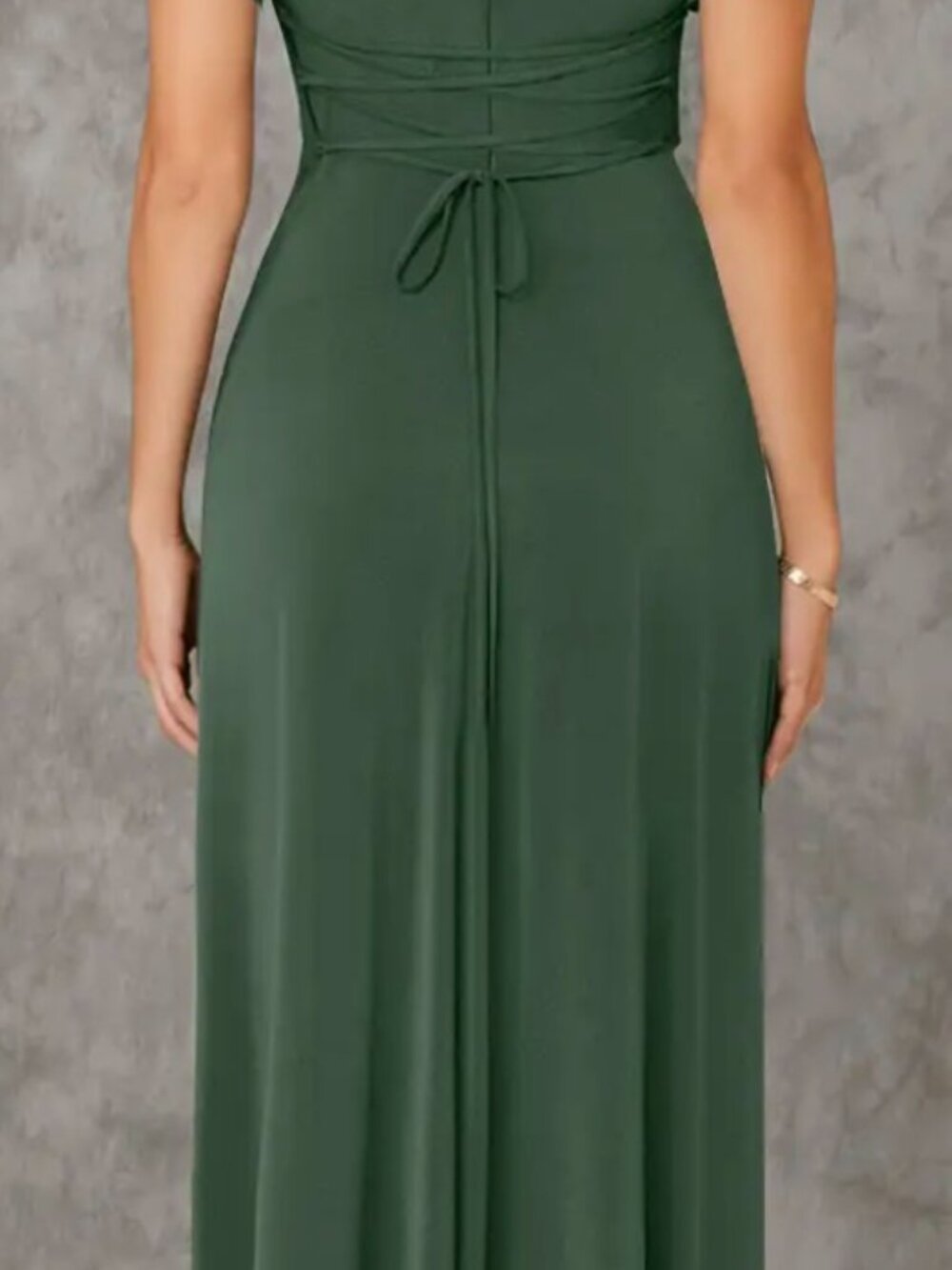 Azazie Pine Green Dress - Picture 4 of 4